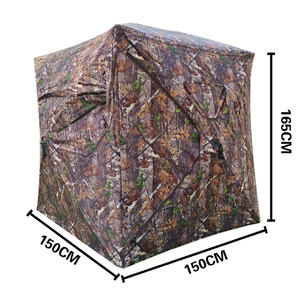 Camuflaje portátil para exteriores con vista de 360 grados Tienda de campaña en perspectiva Capas dobles para 2 personas para acampar Caza Tene - Product Image 3