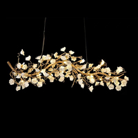 Lustre en céramique en forme de rose, luminaire suspendu, lampe de plafond tendance, source de lumière LED, lampe en fer forgé en céramique