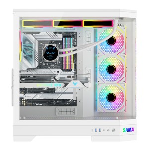 SAMA thiết kế mới gamming trường hợp máy tính Tempered Glass Máy tính để bàn trường hợp máy tính lưu trữ lớn PC Casse PC tủ - Product Image 6