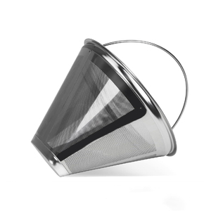Cuisinart Maker Coffee Bar Brewer Compatible Cone Shape Réutilisable <span class=keywords><strong>Filtre</strong></span> à <span class=keywords><strong>café</strong></span> en acier inoxydable <span class=keywords><strong>Filtre</strong></span> à tasse <span class=keywords><strong>permanent</strong></span> - Product Image 1
