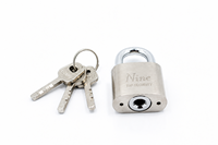 Cadenas en fer électroplaqué à grande anse arrondie, avec longue et courte anse, antivol, à clé - Cadenas Candado Lucchetti