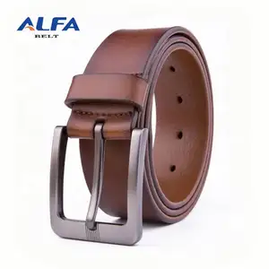 Alfa 100%-Cinturón de piel auténtica para hombre, Cinturón de piel auténtica Animal La2070