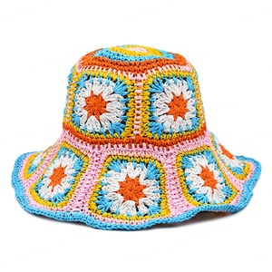 Summer Women Handmade Granny Floral Crochet Bucket <b>Hat</b> Custom Crochet <b>Hat</b> for <b>Ladies</b> - Product Image 3