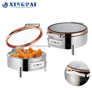 الأكثر مبيعاً من مصنع XINGPAI تم طرقة 6 لترات طقم تدفئة الطعام العربي مع غطاء زجاجي - Product Image 4