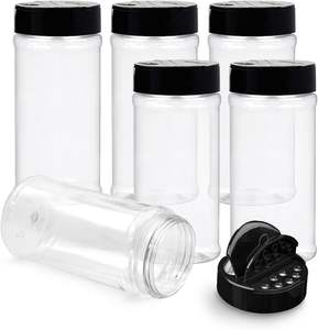 2025 Hot Selling Food Grade 450Ml 15Oz Salt and Pepper Shakers Bpa Free Plastic <b>Spice</b> <b>Jar</b> Bottle <b>With</b> <b>Labels</b> - Product Image 1