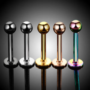 10 unids/pack ASTM F136 titanio básico labio Piercing CZ labio Stud hilos internos y externos <span class=keywords><strong>Vertical</strong></span> <span class=keywords><strong>Labret</strong></span> Piercing anillo joyería - Product Image 1