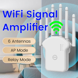 Répéteur WiFi sans fil double bande 1200 Mbps avec télécommande, 6 antennes, résistant à l'eau, amplificateur de portée du signal - Product Image 4
