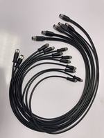 Connecteur droit M12 à code Y, étanche IP67, prise femelle-femelle, moulé avec câble PVC/PUR personnalisé