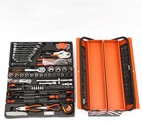 Kit d'outils de réparation automobile professionnel en fer de 85 pièces dans une boîte à outils en métal
