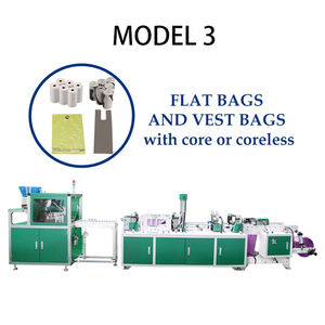 Máquina de fabricación de bolsas de basura de plástico para mascotas completamente automática para caca de perro y basura/bolsas de camisetas tipo corte - Product Image 5