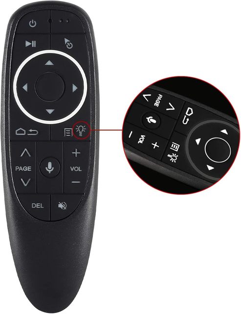 G10s Pro Voice Air Fly Mouse with Backlight 2.4G Wireless 6 Axis Gyroscope Remote Control for Android TV Box