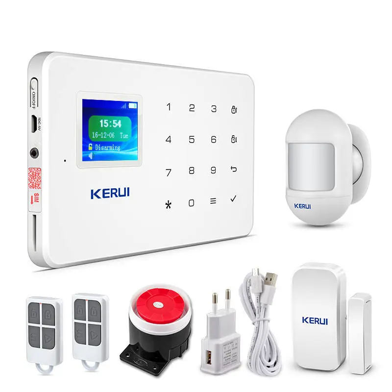 KERUI W181ホームアラームワイヤレスGSMセキュリティアラームシステム、モーションディテクター付き盗難防止Gsmアラームシステム