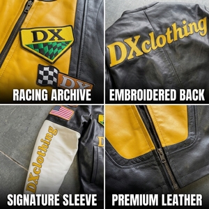 Produttore di Giacche da Corsa in Pelle Premium di Primo Livello Personalizzate |   Serie <span class=keywords><strong>Atelier</strong></span> Multi-Patch Motocross con Ricami di Precisione Estetici - Product Image 2