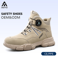 Botas de Trabajo de Seguridad EN ISO 20345 SBP para Hombre y Mujer, de Caña Alta, 6 Pulgadas, Impermeables, Ligeras, con Puntera de Acero y Microfibra