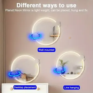 Luces LED de Espejo de Estilo Nuevo para Fiestas, Decoración Interior Personalizada, Temperaturas de Color Rojo y Azul, Entrada de 5V, 5m, IPX3 Impermeable, Regulable - Product Image 4