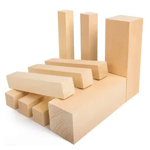 Benutzer definierte Größe Basswood Cube Block Sticks Holzschnitz blöcke für Craft Anfänger üben Whittling Wood Unfinished Blank Natural