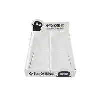 Support d'affichage pliable en carton ondulé pour comptoir avec impression de logo pour la vente au détail alimentaire