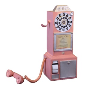 Telefono <span class=keywords><strong>Vintage</strong></span> in Ferro Battuto Artigianale Stile Shabby Chic, Modello Orizzontale Usato <span class=keywords><strong>per</strong></span> Fotografia e Decorazione <span class=keywords><strong>Casa</strong></span> - Product Image 2