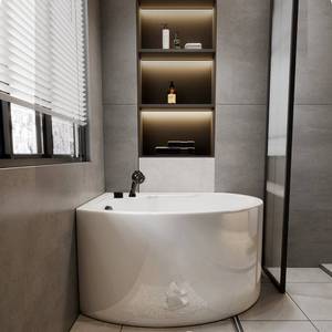 ICEGALAX 스마트 섹시한 일본 마사지 욕조 좌석이있는 작은 욕실 독립형 욕조 럭셔리 온천 욕조 - Product Image 6