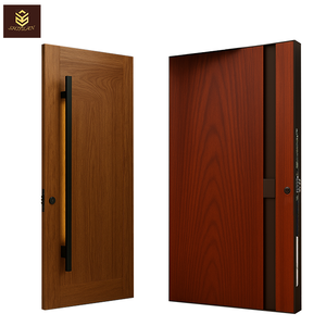 باب رئيسي مضاد للرصاص من الخشب الصلب صديق للبيئة ومتين من شيويا لمدخل الفيلا والشقة توريد مباشر من المصنع إنتاج بالجملة - Product Image 4