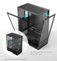 Nuevo Diseño de Caja de Ordenador, Torre ATX de Acero para Juegos, con Ventana Lateral para Uso Profesional, con Pantalla Digital