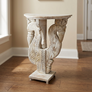 WOODEN CONSOLE vintage console <b>table</b> brings understated elegance to your hallway or <b>living</b> <b>room</b> - Product Image 5