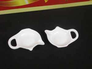 <b>White</b> Ceramic Teabag Plates Spoon Rests Tea Bag Rest <b>Coaster</b> Seasoning Dish - Product Image 3