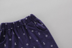 Produits les plus vendus Combinaison en coton pour bébé garçon été T-shirt imprimé Pantalon court Ensemble - Product Image 4