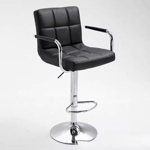 Chaises <span class=keywords><strong>de</strong></span> bar <span class=keywords><strong>de</strong></span> luxe pour restaurant, base stable, confortables, avec accoudoirs, hauteur réglable, en cuir PU - Product Image 4