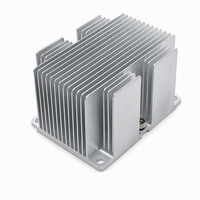 Radiateur de refroidissement à eau en aluminium usiné sur mesure par CNC, à profil haute performance et à ailettes denses, pour onduleur d'alimentation