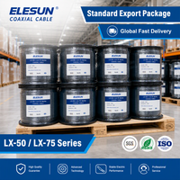 Câble coaxial RF semi-flexible ELESUN série LX 50/75 Ohm, isolation PTFE, faible atténuation, câble de raccordement pour équipement de test micro-ondes