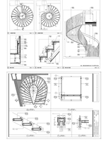 Escalier en colimaçon DF, escalier en colimaçon d'intérieur élégant, kits de garde-corps en verre pour escalier en colimaçon / escaliers en colimaçon d'extérieur