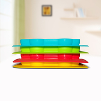 Silicone belle assiette de nourriture de bande dessinée pour les bébés enfants dans le dîner par l'usine personnalisée de haute qualité