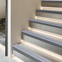 Bandes de roulement en caoutchouc souples anti-dérapantes en vinyle pour nez d'escalier, protection des bords, moulure, pour l'extérieur et l'intérieur