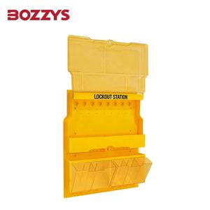 BOZZYS <span class=keywords><strong>Porte</strong></span> de station de verrouillage d'équipement industriel de luxe avec couvercle et étiquettes trilingues Type <span class=keywords><strong>cadenas</strong></span> PC et plastique - Product Image 6