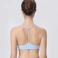 Soutien-gorge de sport antichoc à maintien élevé pour femme, bretelles non réglables, en Spandex/Nylon, design push-up, anti-affaissement, idéal pour la course à pied