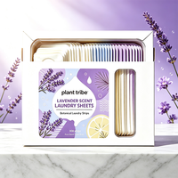 Feuilles de lessive parfumées à la lavande, ultra-fines, portables, élimination des taches tenaces, parfum floral doux et longue durée