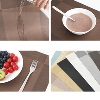 Tapis de Table à manger lavable et Durable, set de cadeau de couleur or, tapis de Table en PVC, napperon en vinyle