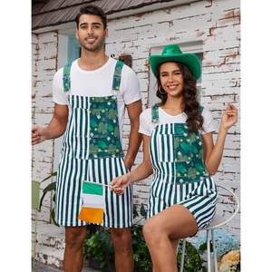 Salopette courte unisexe personnalisée, imprimé numérique, coton respirant, coupe classique pour hommes et femmes - Product Image 3