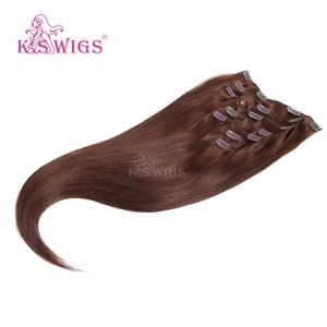 Wholesale 100% Chinese Remy Human <b>Clip</b> Hair Extension Cuticle Aligned Double Drawn Soft No Shedding Dark Color Natural Straight. - Product Image 5