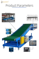 Système de convoyeur à bande automatique pour machine d'escalade de conteneurs pour le chargement et le déchargement en entrepôt