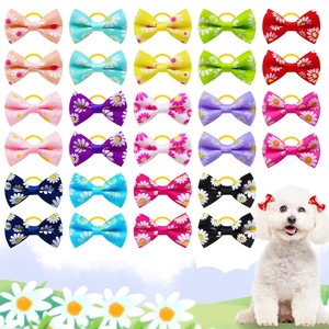 Moños para Perros de Poliéster con Diseño Floral Colorido, Accesorios de Peluquería para Mascotas de Halloween/Navidad, Estilo de Dibujos Animados, para Todas las Estaciones - Product Image 6