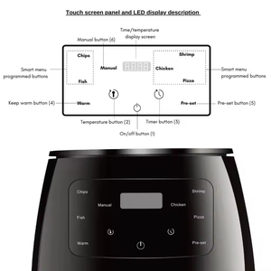 Big Capacity 6l Electric Cooker Oil Free Hot Sale Air Deep <b>Fryer</b> Digital <b>Machine</b> Oven Air <b>Fryers</b> - Product Image 4