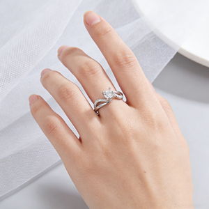 <b>CUSTOM</b> SILVER 10K/14K/18 SOLID GOLD CLASSIC LAB GROWN CVD IGI VVS-VS QUALITY BRILLIANT CUT ENGAGEMENT PARTY FASHION CLUSTER <b>RING</b> - Product Image 5
