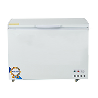 Réfrigérateur solaire horizontal, congélateur coffre profond, porte coulissante en verre transparent pour la crème glacée