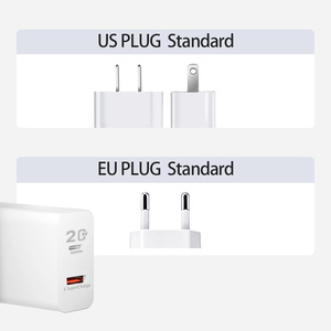 Hot Sale Phone Accessories Fast Portable Wholesale <strong>Type</strong> <strong>C</strong> Fast Charger <strong>Adapter</strong> Travel USB Multiple Wall Mobile EU US <strong>PLUG</strong> - Product Image 3