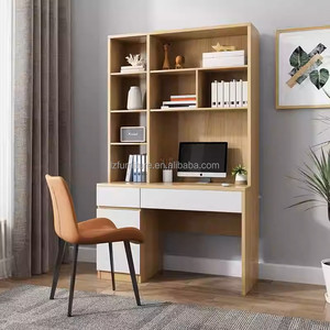 Meubles de chambre à coucher en bois clair abordables et personnalisables, ensembles de lits complets avec tables de chevet, armoire et bureau pour appartements studio - Product Image 6