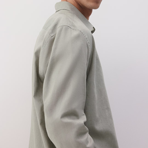 Camicie Classiche da <span class=keywords><strong>Uomo</strong></span> di Alta Qualità, Slim Fit, Comode, in <span class=keywords><strong>Misto</strong></span> <span class=keywords><strong>Lino</strong></span> a Maniche Lunghe - Product Image 4