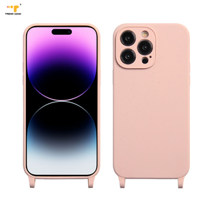 New Arrival <strong>Low</strong> <strong>Price</strong> for iPhone 14 15 Silicone <strong>Mobile</strong> Phone Cases Shockproof Crossbody Holder with Strap - Product Image 2