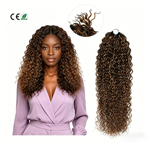 Extensions de cheveux humains brésiliens en plumes, crochetées, vierges Remy, invisibles, double épaisseur, super adhésives, de haute qualité - Product Image 1